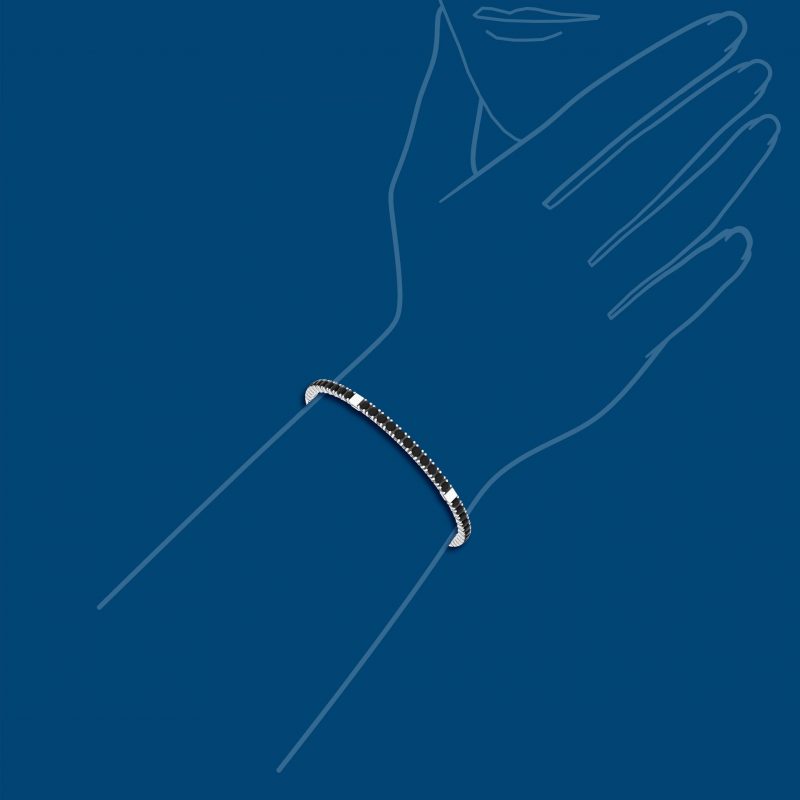 Platino 950‰ g. 27,00 • Diamanti Neri ct. 5.00 - € 5.500