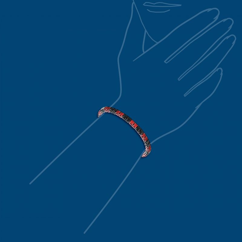Platino 950‰ g. 25,00 • Diamanti Neri ct. 2.50 Rubini ct. 3.50 - € 6.400